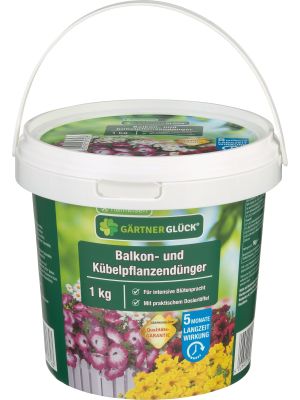 Balkon- und Kübelpflanzendünger 1kg Eimer Gärtnerglück